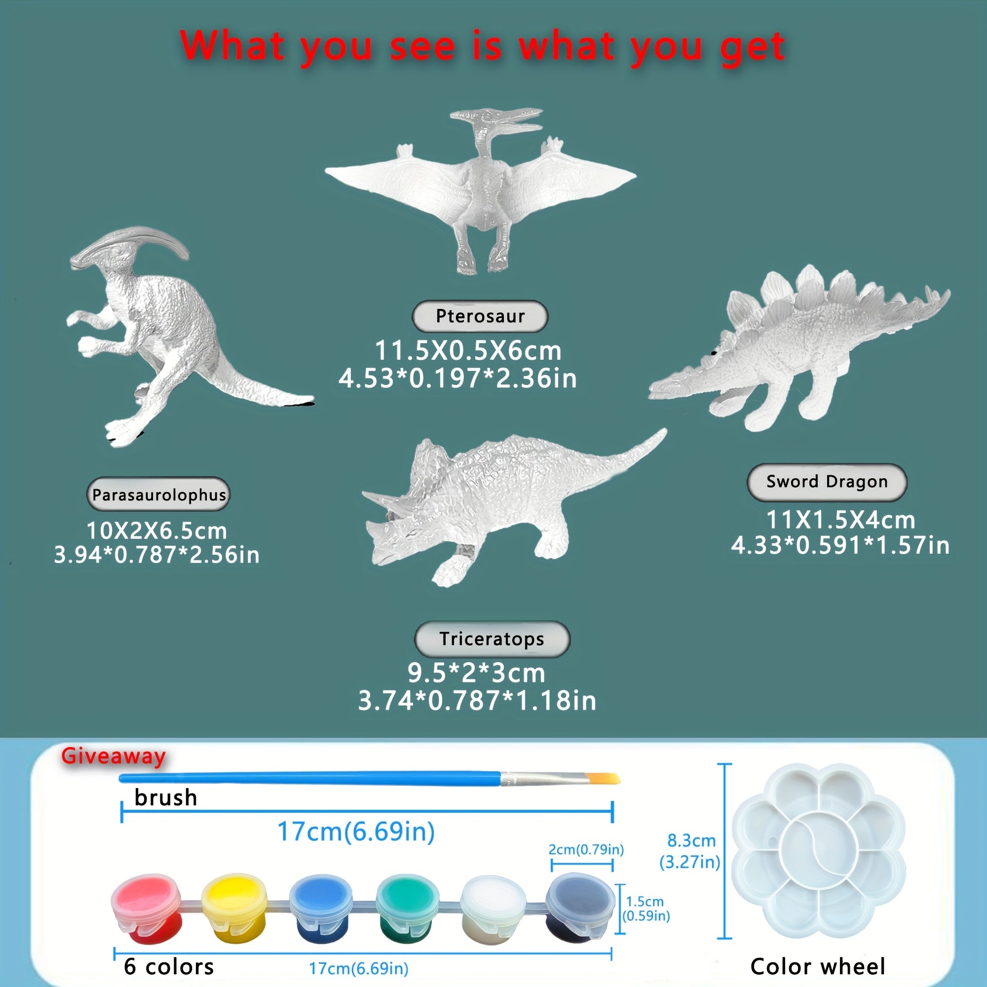 Dinosaur Painting Kit for Kids DIY Craft Set Educational Toy Gift