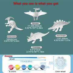 Dinosaur Painting Kit for Kids DIY Craft Set Educational Toy Gift