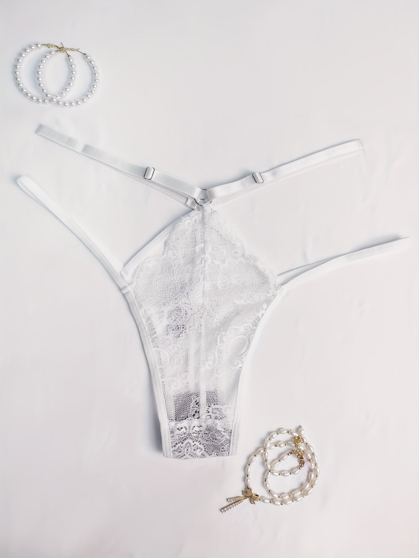 Lace Cut Out Sheer Panty