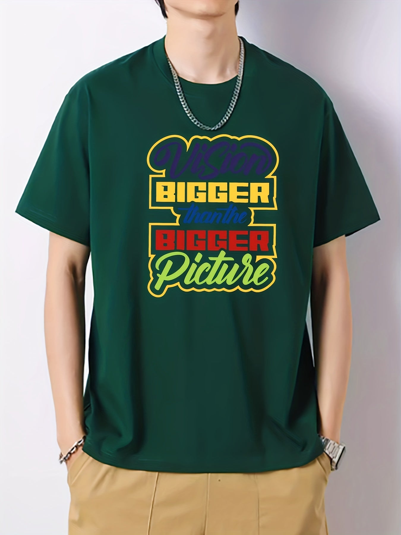 Men's Cotton Graphic Crew Neck Active T shirt Casual Comfy Tees