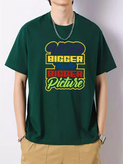 Men's Cotton Graphic Crew Neck Active T shirt Casual Comfy Tees