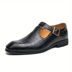 Men's Almond Toe Dress Sandals Buckle Loafers