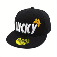 Kids Letter Baseball Cap Hip Hop Dance Flat Eaves Cap Summer Sunshade Sun Hat