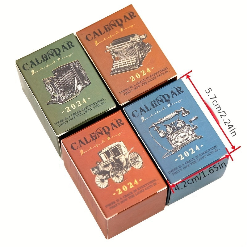365 Days Retro Desk Calendar Journal Material Decorative Collage Bottoming