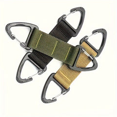 2pcs Nylon Webbing Buckle Carabiner Backpack Hanging Buckle Keychain
