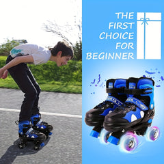Adjustable Roller Skates for Girls Boys Kids with Light Up Wheels