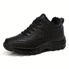 Unisex Winter Running Shoes Faux Fur Lining Thermal Lace-up Outdoor Sports