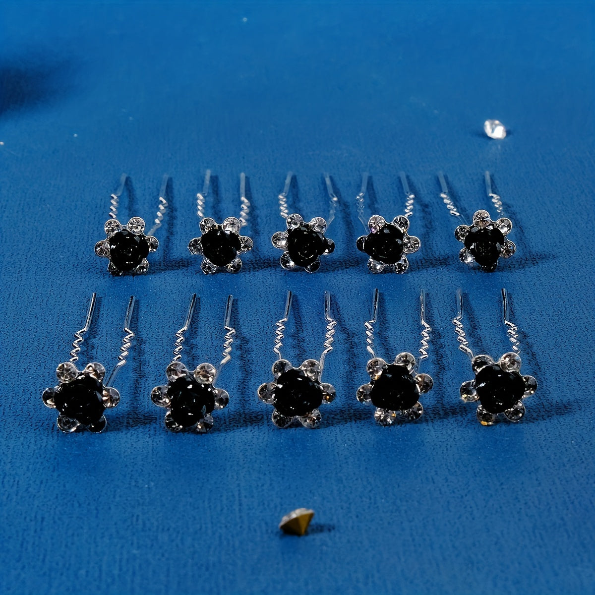 10pcs Rhinestone Flower Hairpin Bridal Wedding Hair Accessories
