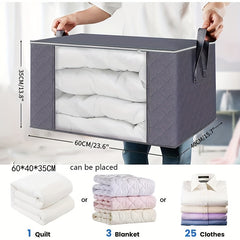 Clear Window Clothes Quilt Storage Box for Bedroom