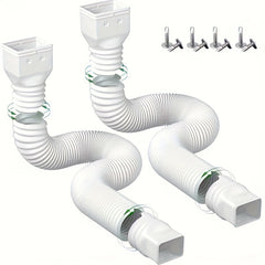 2pcs Flexible Extendable Drain Downspout Extender Down Spout Drain Extensions