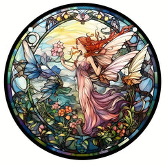 Acrylic Fairy Stained Window Hanging Decoration 3D Pattern Painted Panel