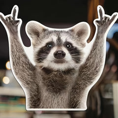 Rocking Raccoon Sticker Car Laptop Wall Window Bumper Sticker