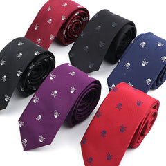 Casual Slim Halloween Party Polyester Skull Tie