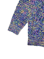 Rainbow Dot Jacquard Sweater Women's Long Sleeve Round Neck Jumper