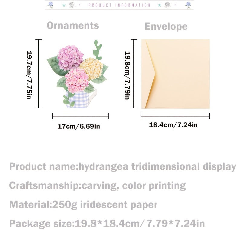 3D Flower Pop Up Card for Birthdays Weddings Anniversaries