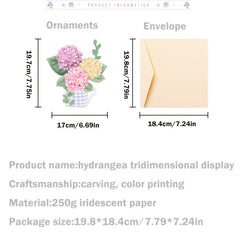 3D Flower Pop Up Card for Birthdays Weddings Anniversaries