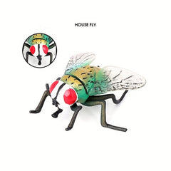 2pcs Simulation Insect Solid Animal Fly Model Cognitive Toy