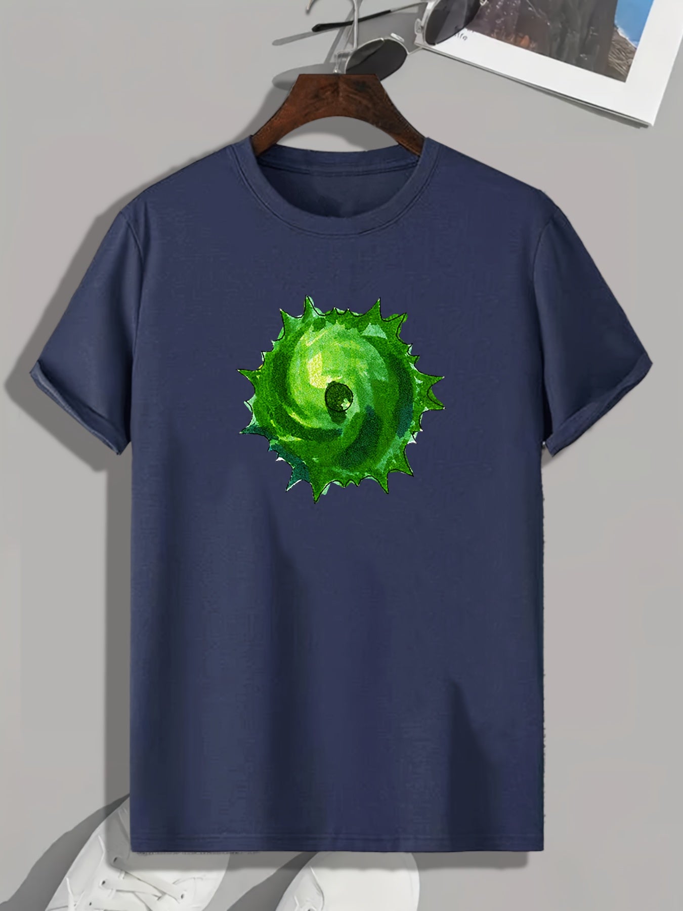 Green 3D Pattern Men's Graphic T-shirt Casual Comfy Tees For Summer