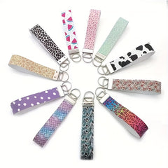 Fashionable PU Leather Key Chain Gift For Men & Women Bag Purse Wristlet
