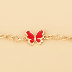 Butterfly Pendant Chain Bracelet Adjustable Minimalist Jewelry for Women