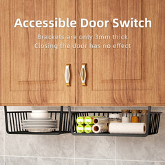 4pcs Under Cabinet Storage Shelf Wire Baskets Hanging Storage Baskets