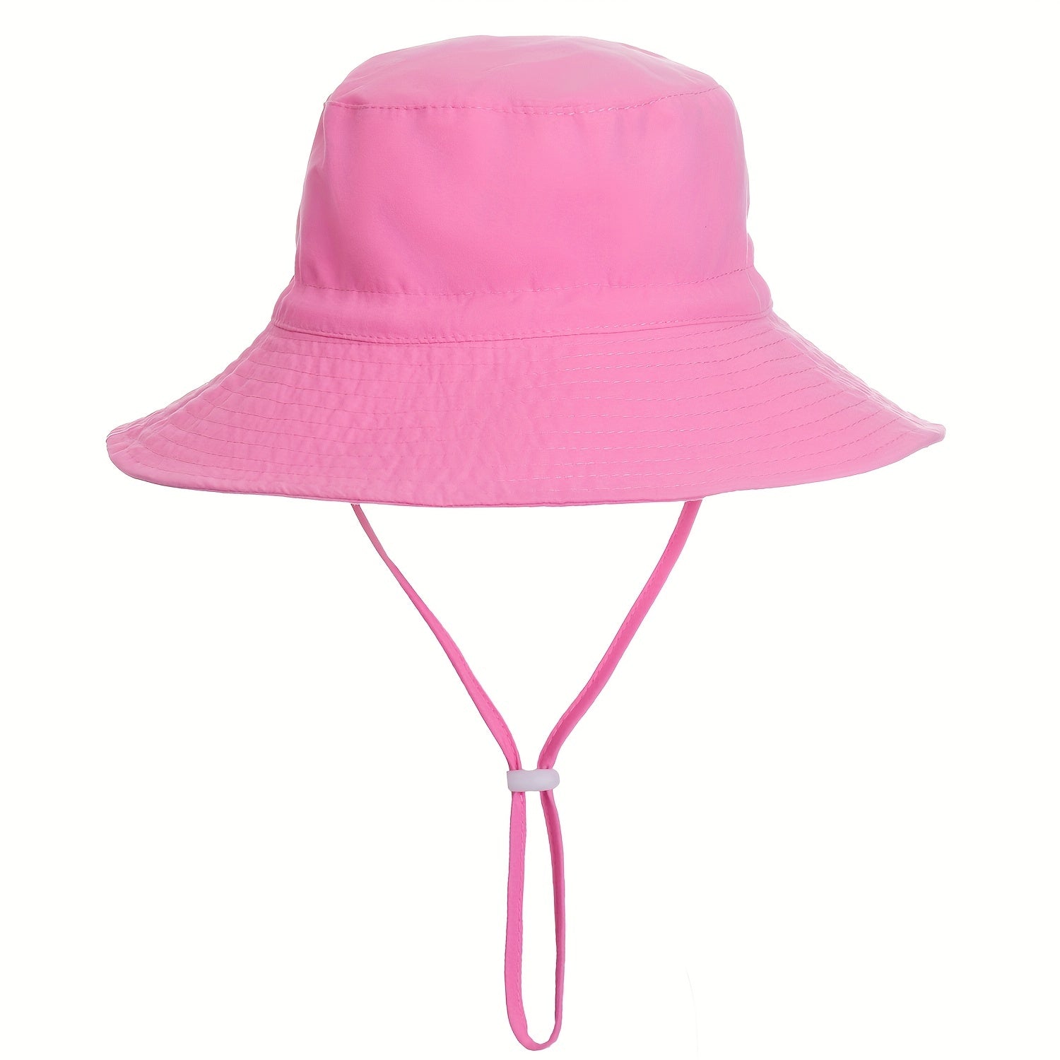 Baby Solid Bucket Hat Sunscreen Adjustable Wide Brim Beach Basin Hat