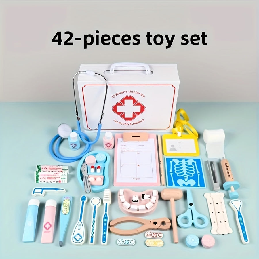 42pcs Doctor Toy Kit for Kids Role Play Doctor and Nurse Toys