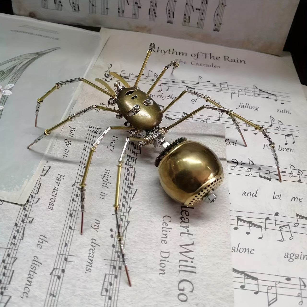 3D Metal Puzzle Human Face Spider Model Building Kit Brain Teaser DIY Craft Kit