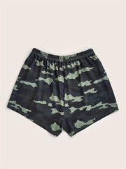 Camouflage Print Sports Casual Shorts Women's Clothing