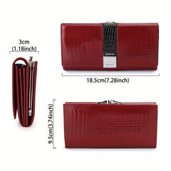 Women's Patent Leather Coin Purse with Card Slots