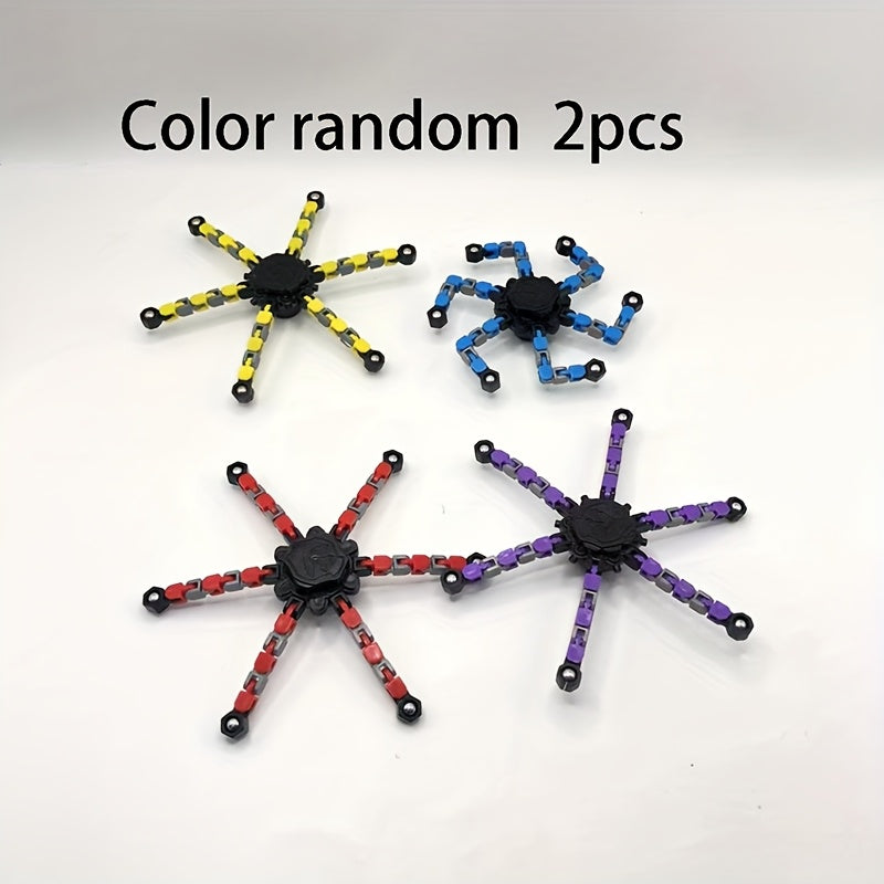 2pcs Fingertip Mechanical Gyroscope Transforming Mecha Toy