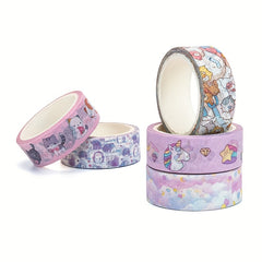 Cartoon Animal Plant Flower Washi Tape DIY Decorative 1.5m