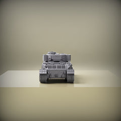 Mini Tank Model 3D Printed ABS Resin Military Collectible