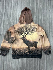 Boy's Deer Graphic Hoodie Casual 3D Print Hooded Sweatshirt