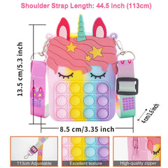 Unicorn Coin Purse for Girls - Silicone Toys for Children