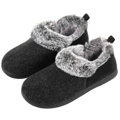 Women's Fuzzy Fleece Memory Foam Slip on Shoes