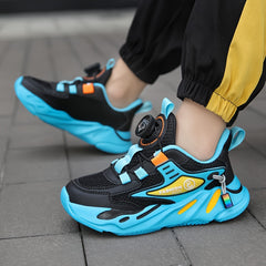 Kid's Chunky Shoes With Rotating Buckle Non Slip Sneakers