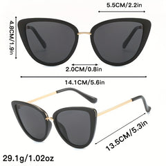 Y2K Cat Eye Sunglasses - Candy Metal Glasses UV400