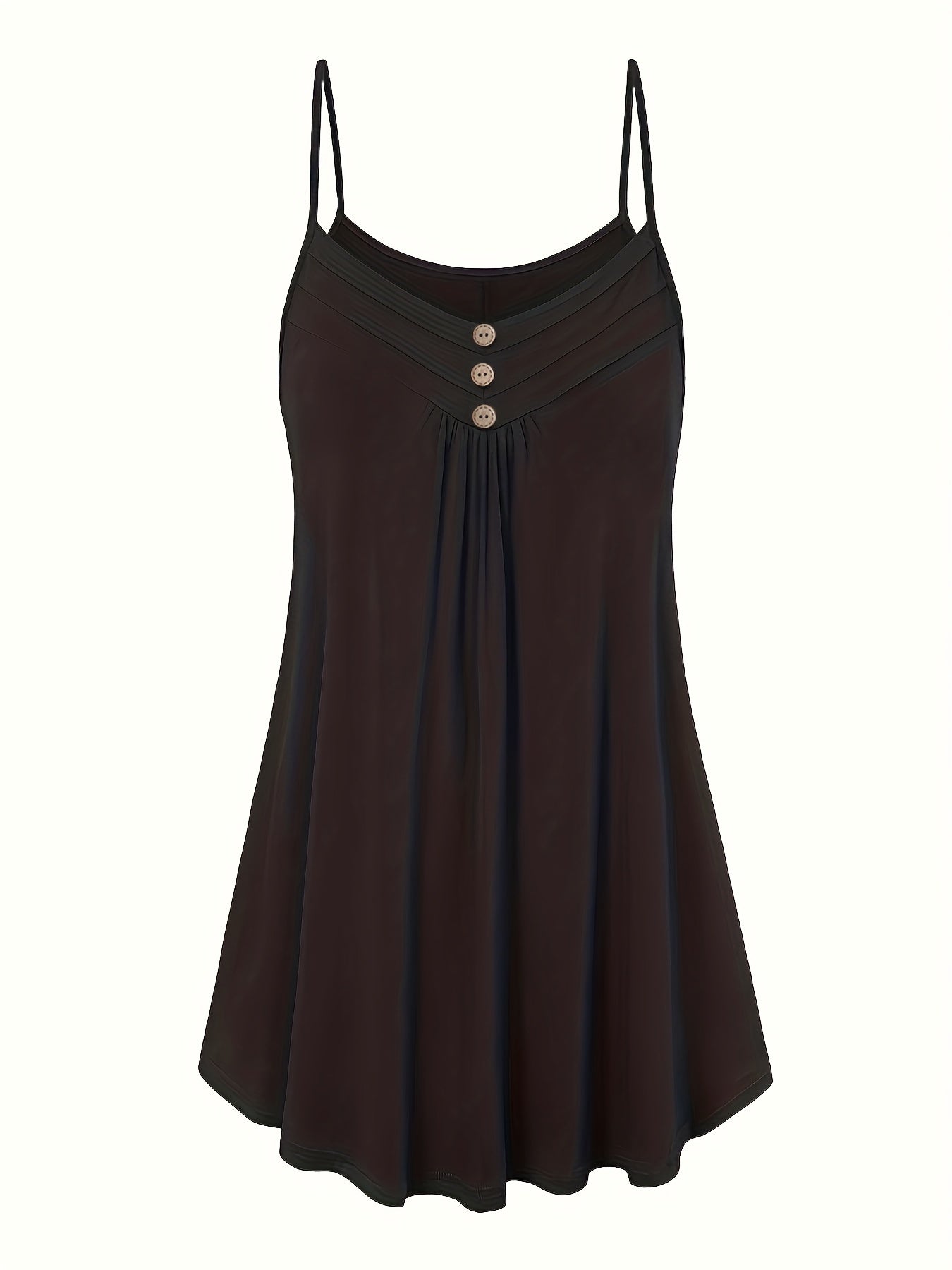 Solid V Neck Cami Top Women's Plus Casual Cami Top