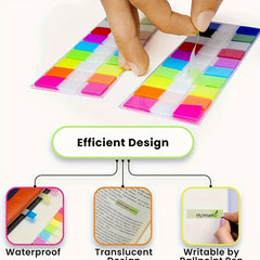 200pcs Colorful Transparent Index Labels Sticky Notes