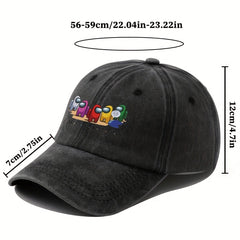 Cartoon Print Baseball Cap Outdoor Sun Hat For Men And Women
