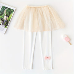 Ruffled Bow Skirt Leggings Socks Girls Accessories