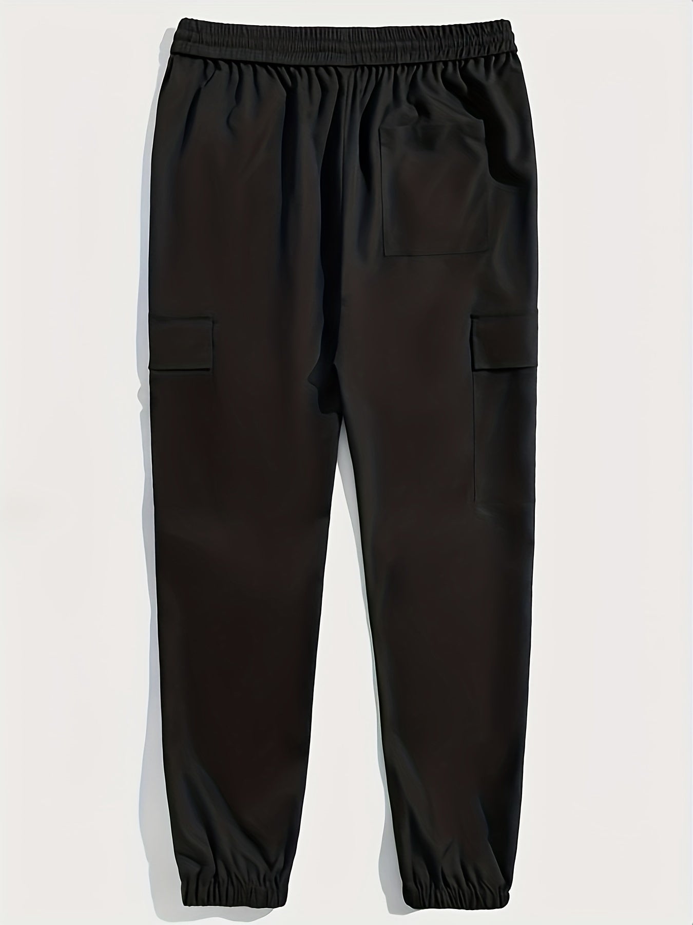 Men's Classic Cargo Pants Drawstring Joggers for Autumn Summer