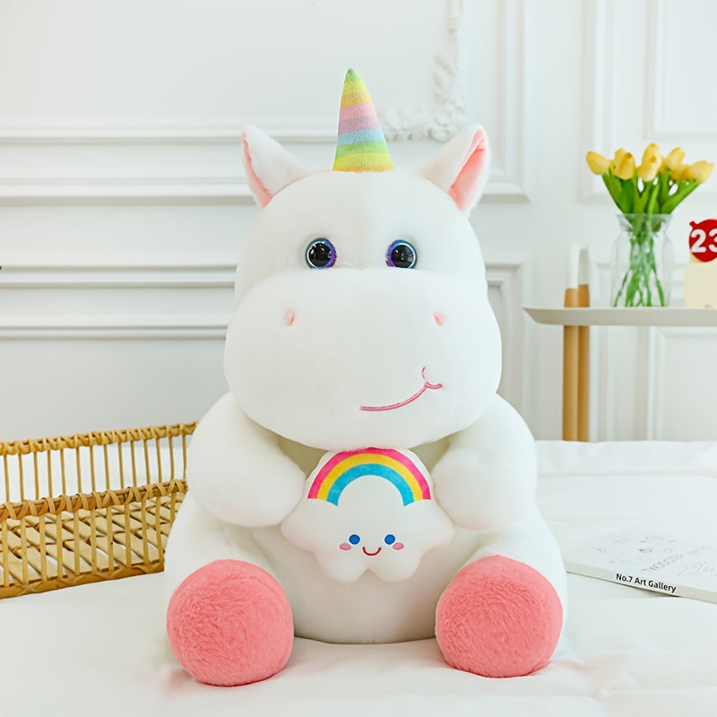 Calf Unicorn Doll Pillow Plush Toy With Wings Sofa Decoration