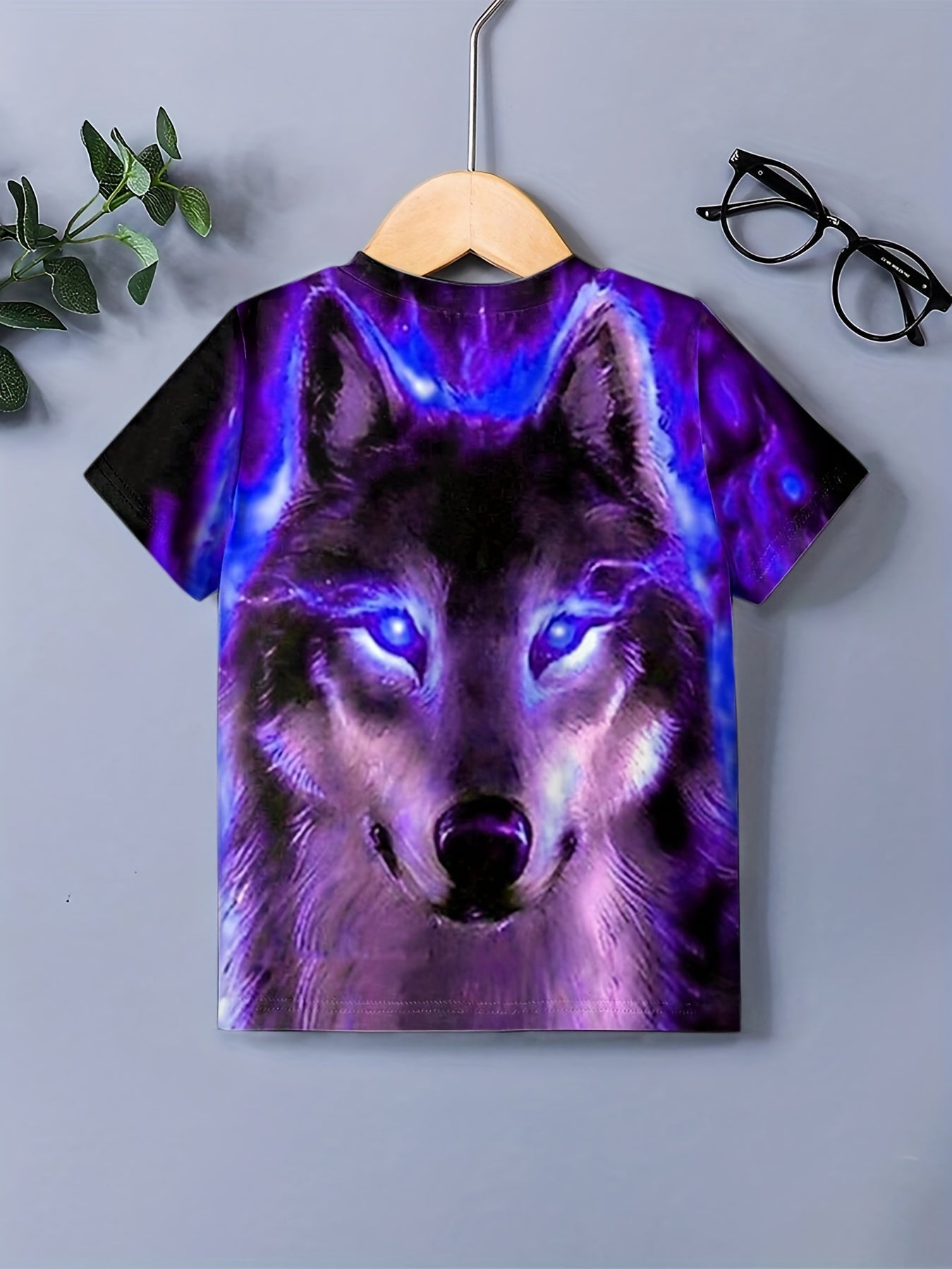 Boys' Wolf Graphic T-Shirt 3D Print Active & Summer Ready
