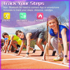 Kids LED Fitness Tracker Watch Non Wireless Digital Pedometer Waterproof