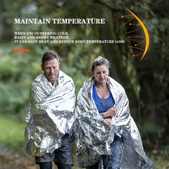 2pcs Emergency Insulation Blankets Aluminum Foil Sun Protection