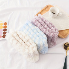3 Pairs 5 Pairs Plus Size Striped Pattern Soft Fuzzy Socks Set Women's Plush War