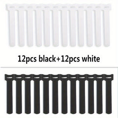 24pcs Reusable Zipper Strap Wire Organization Tape