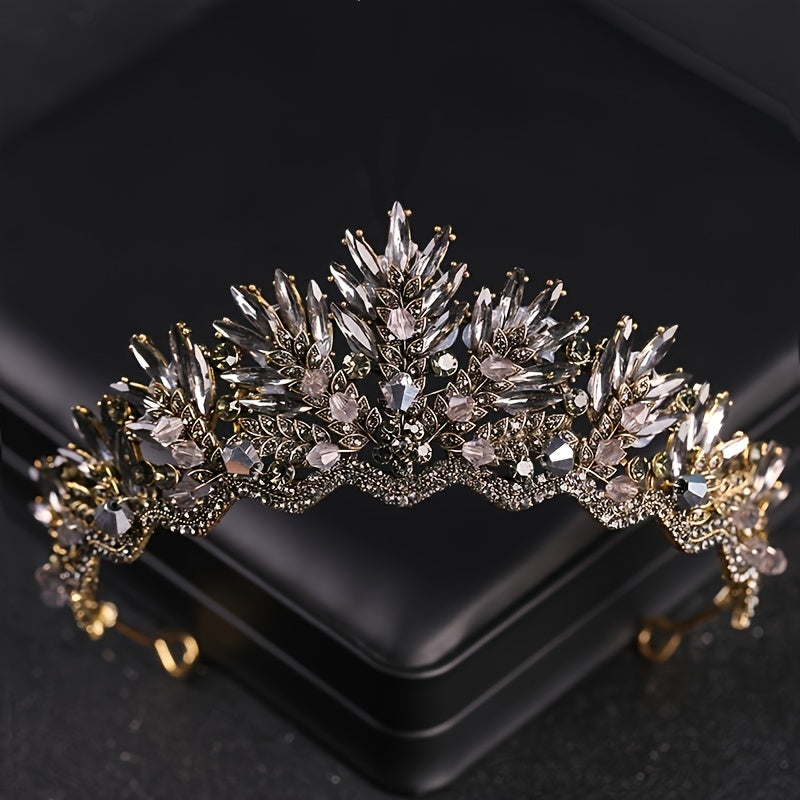 Vintage Baroque Bridal Crown Tiara Headpiece Jewelry